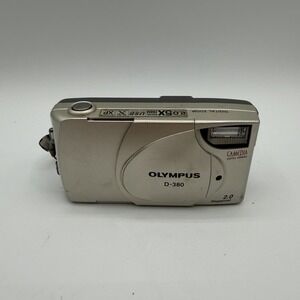 Vintage Olympus D-380 Digital Camera Camedia 2.0MP Silver - Tested & Working